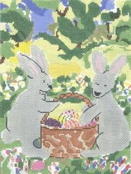 SVG604 Hiding Eggs  6X8 18 Mesh Cooper Oaks Designs