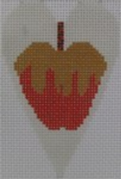 563H Candy Apple Heart 2.25" X 3.5" 18 Mesh NEEDLEDEEVA