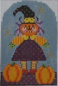 401 Pumpkina Bitchy Witchy 2.5 x 3.75 18 Mesh NEEDLEDEEVA