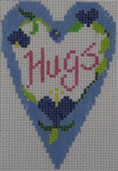 570B Hugs Heart 2.25" X 3.5" 18 Mesh NEEDLEDEEVA