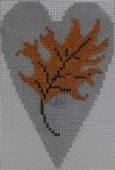 563D Leaf Heart 2.25" X 3.5" 18 Mesh NEEDLEDEEVA