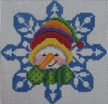 1345E Willard the Snowman 3.8 x 3.8 18 Mesh NEEDLEDEEVA