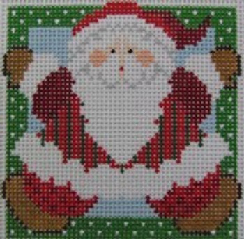 1365E Jumping Santa 3 x 3 18 Mesh NEEDLEDEEVA