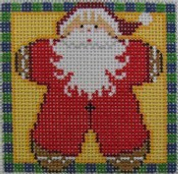 1365C Gingerbread Santa 3 x 3 18 Mesh NEEDLEDEEVA