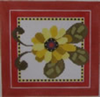 661A Red Flower 6 x 6 18 Mesh NEEDLEDEEVA