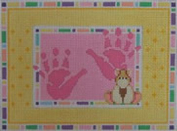1113G Girl Handprints 6.5 x 9.75 13 Mesh NEEDLEDEEVA