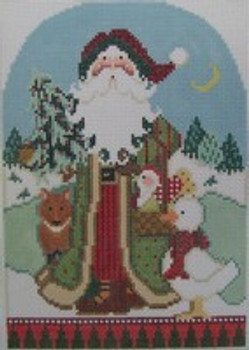 1364B Santa and the Animals 5 x 7 18 Mesh NEEDLEDEEVA