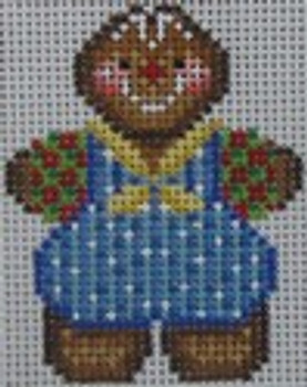 1352C Blue Gingerbread Boy 1.7 x 2.5 18 Mesh NEEDLEDEEVA