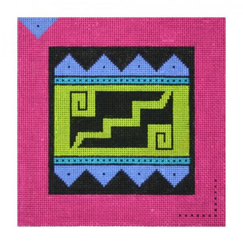 DH3816 Pyramids & Pink 6 x 6 18 Count Elements Designs