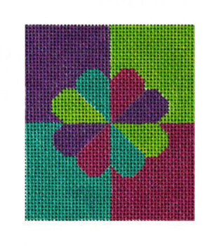 F3602 Kaleidoscope Needle Case 2 3/4 x 3 1/4" 18 count Fiori Designs 