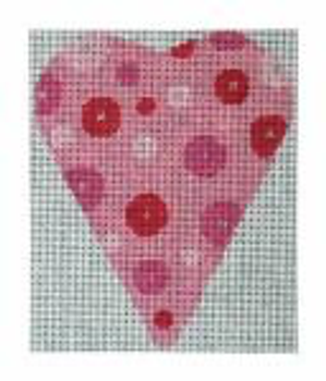 F3619 Dots on Dots Heart Fiori Designs Shown Finished