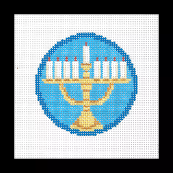 OR07C Menorah Ornament 3.5 Diameter, 13g Trubey Designs