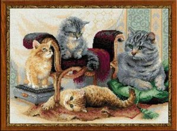 RL1327 Riolis Cross Stitch Kit Feline Family