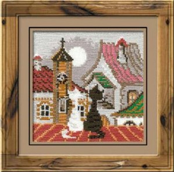 RL611 Riolis Cross Stitch Kit City & Cats - Spring