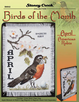 Birds Of The Month-April (American Robin) 63 x 91 Stoney Creek Collection 13-1638 