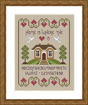 LilDD12 Home is Where the Heart Is Stitch Count: 71 x 93 Little Dove Designs
