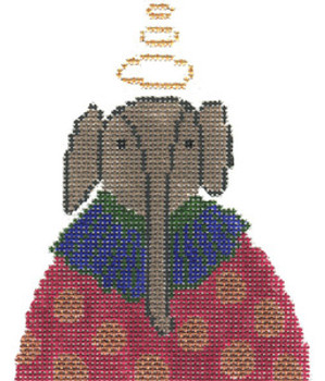 JC230 Elephant Ornament 4.5X4.5 18 Mesh Cooper Oaks Designs