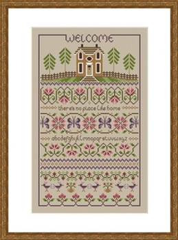 LilDD14 No Place Like Home Stitch Count: 105 x 177 Little Dove Designs