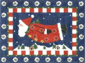 LR333 R Flying Santa 10X14 13 Mesh Cooper Oaks Designs