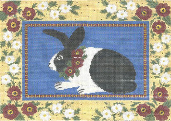 LR395 Floral Framed Bunny 10X14 13 Mesh Cooper Oaks Designs