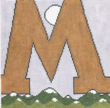 WK2012M Mountains/Moon 8X8 13 Mesh Cooper Oaks Designs Alphabet