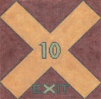 WK2012X Exit/Roman “10” 8X8 13 Mesh Cooper Oaks Designs Alphabet 