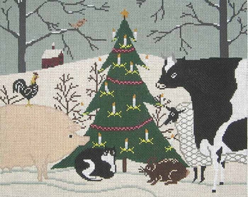 WK2047 Christmas Guest 15X12 13 Mesh Cooper Oaks Designs