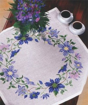 7793258 Eva Rosenstand Kit Blue Clematis Tablecloth Kit