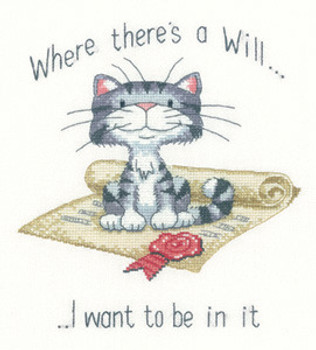 HCK1201A Heritage Crafts Kit Where There's A Will  Cats Rule by Peter Underhill