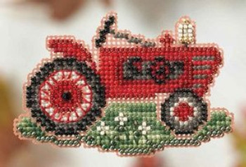 MH184204 Mill Hill  Seasonal Ornament Kit Grandpa's Tractor (2014)