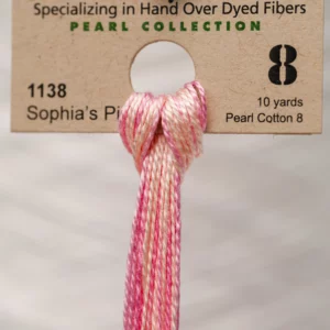 Pearl Cotton 8 1138 Sophia's Pink Weeks Dye Works 