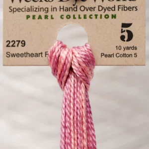 Pearl Cotton 5 2279 Sweetheart Rose Weeks Dye Works