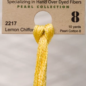 Pearl Cotton 8 2217 Lemon Chiffon Weeks Dye Works 