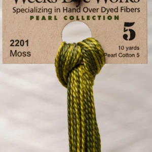 Pearl Cotton 5 2201 Moss Weeks Dye Works