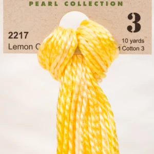 Pearl Cotton 3 2217 Lemon Chiffon Weeks Dye Works