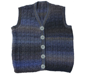 P-J-101 Jojoland Knitting Pattern Braided Grid Vest