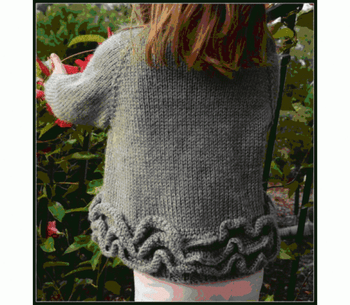 P-J-111 Jojoland Knitting Pattern Rachel's Ruffles Sweater