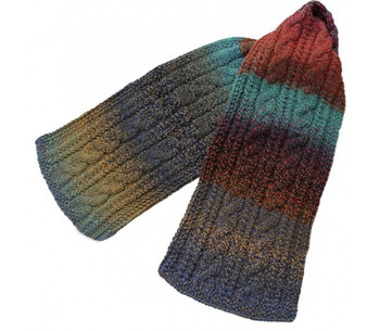 P-J-056 Jojoland Knitting Pattern Double Cable Scarf