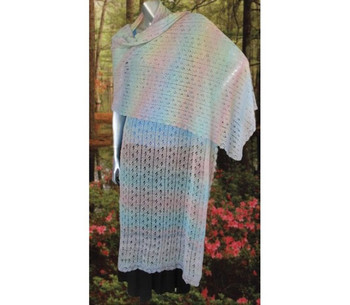 P-HC04-01 Jojoland Knitting Pattern Lace Flower Shawl/Wrap
