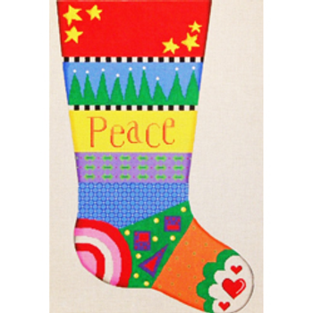 11620 stocking, bright, PEACE 17 x 23 13 Mesh Patti Mann 