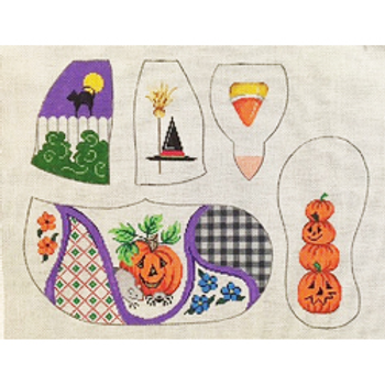 1002 3-D 3-dim. Cat, Halloween 13 x 13 13 Mesh Patti Mann 