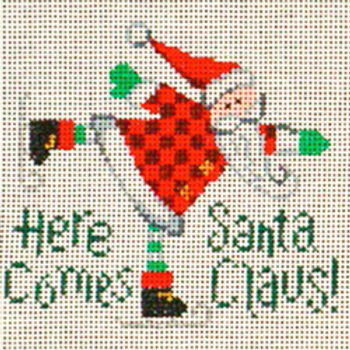 5422 LK LizKate, Here comes Santa 4 X 4 18  Mesh Patti Mann 