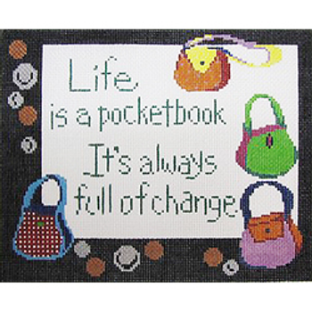 7351 WDS Life is a Pocketbook... 8 x 10 13 Mesh Patti Mann 