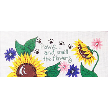 8319 MIN	Paws and smell the flowers	4.5 x 4.5  18 Mesh Patti Mann