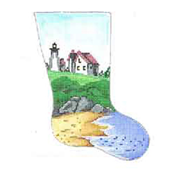 9403 CHR mini sock-seashore, Iighths 4 x 6 18 Mesh Patti Mann 