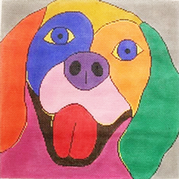 11030 BOB dog, spaniel, on gray    12" 18 Mesh Patti Mann 