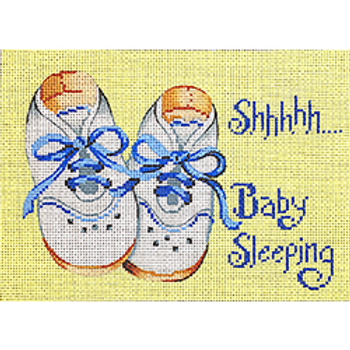 11306 JUV sign, baby boy shoes. Shhh... 05 x 07 18 Mesh Patti Mann 