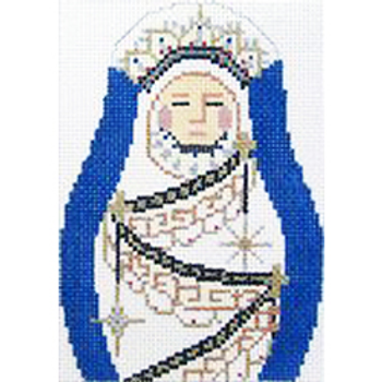 11437 CHR Nesting Nativity, Baby Jesus 3 x 5 18 Mesh Patti Mann 