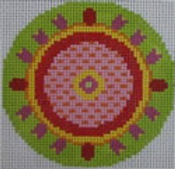 151A Red/Green Whirlygig 3 x 3 18 Mesh NEEDLEDEEVA