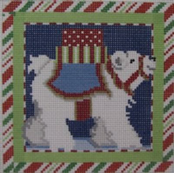 1382A Polar Bear Square 4.5 x 4.5 18 Mesh NEEDLEDEEVA